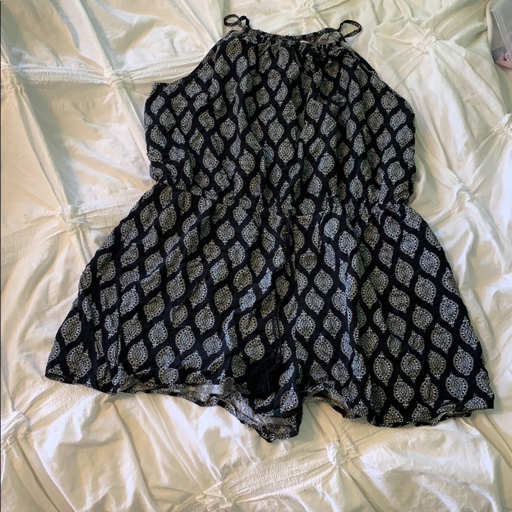 Romper with front tie.